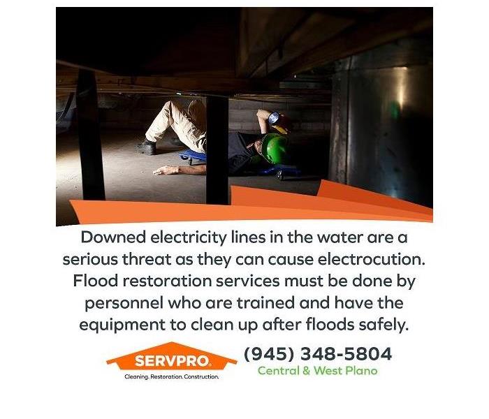 SERVPRO technician inspecting a property for damage